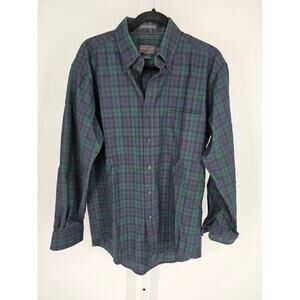 Pendleton Men's Vintage Plaid Long Sleeve Button Down Flannel Shirt Size M